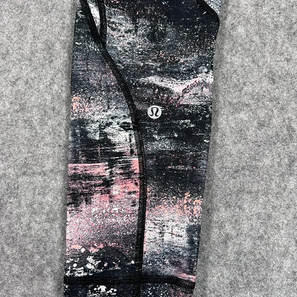 Lululemon‎ Athletica Azurite Poppy Coral Time To Sweat Crop Women's Size 4